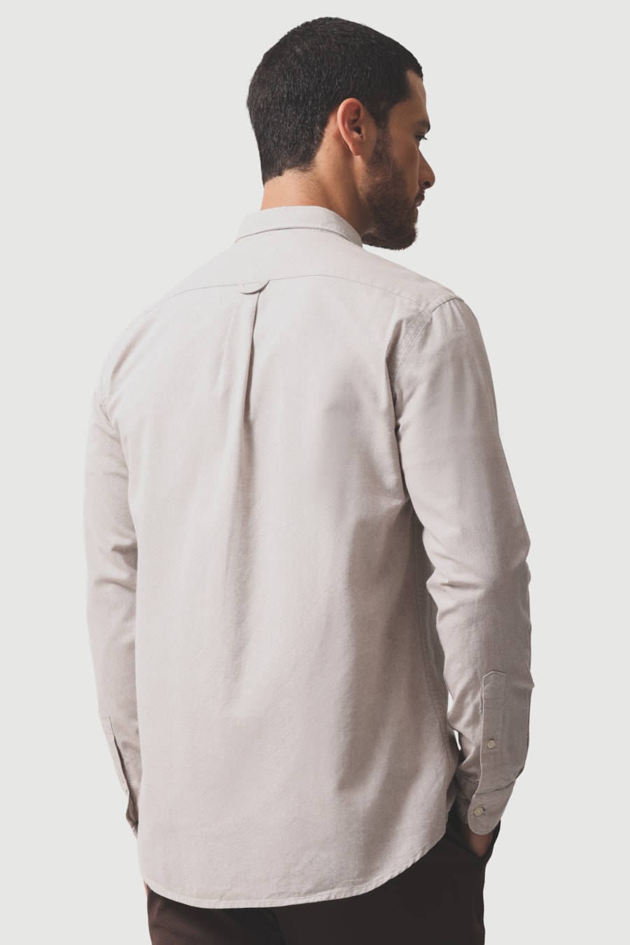 Camisa Manga Longa Slim Oxford Planalto Bdnw Natural — foto 5 de 7