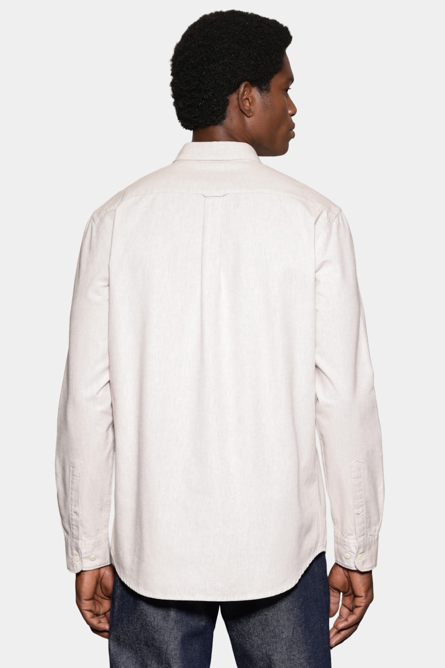 Camisa Manga Longa Slim Oxford Planalto Bdnw Natural — foto 4 de 6