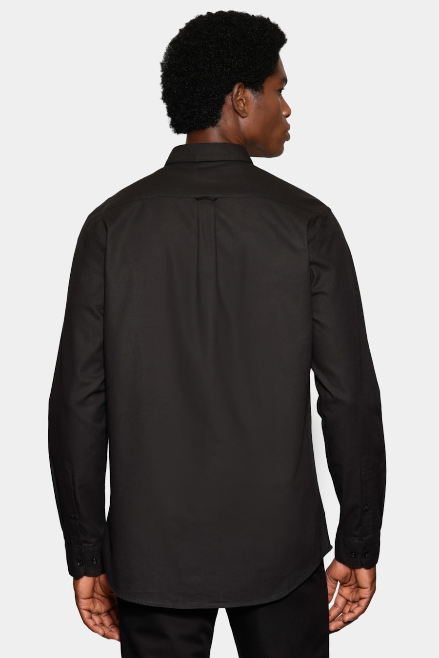 Camisa Manga Longa Slim Oxford Planalto Bdnw Preto — foto 4 de 6