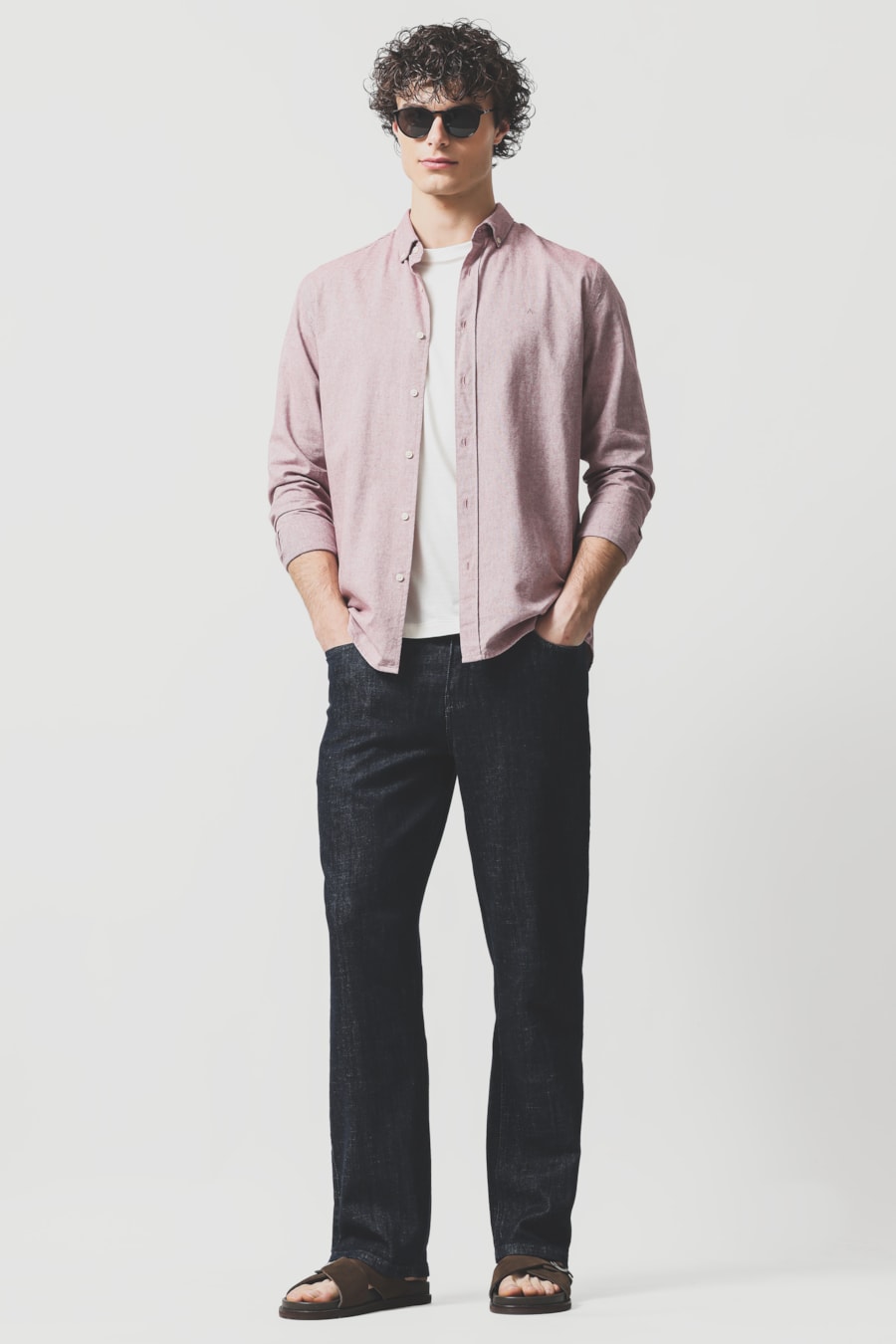 Camisa Manga Longa Slim Oxford Planalto Bdnw Telha — foto 2 de 6