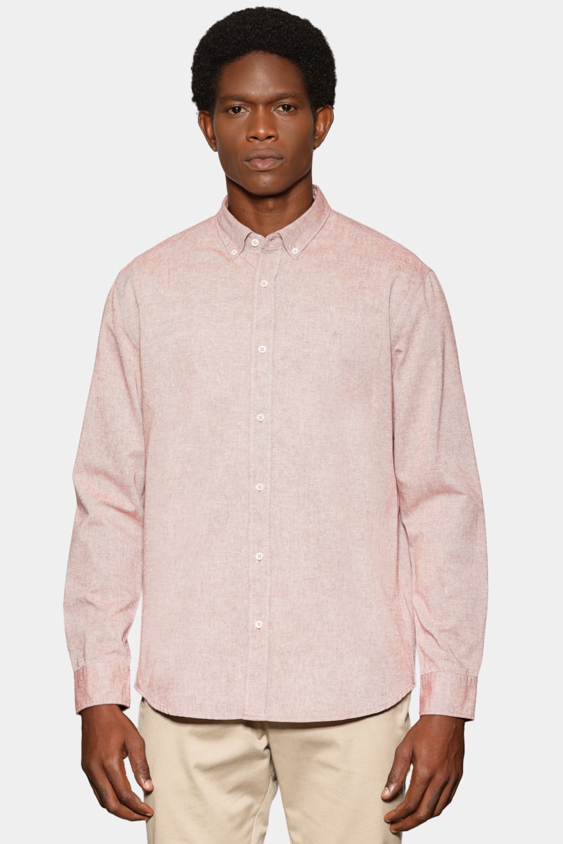 Camisa Manga Longa Slim Oxford Planalto Bdnw Telha