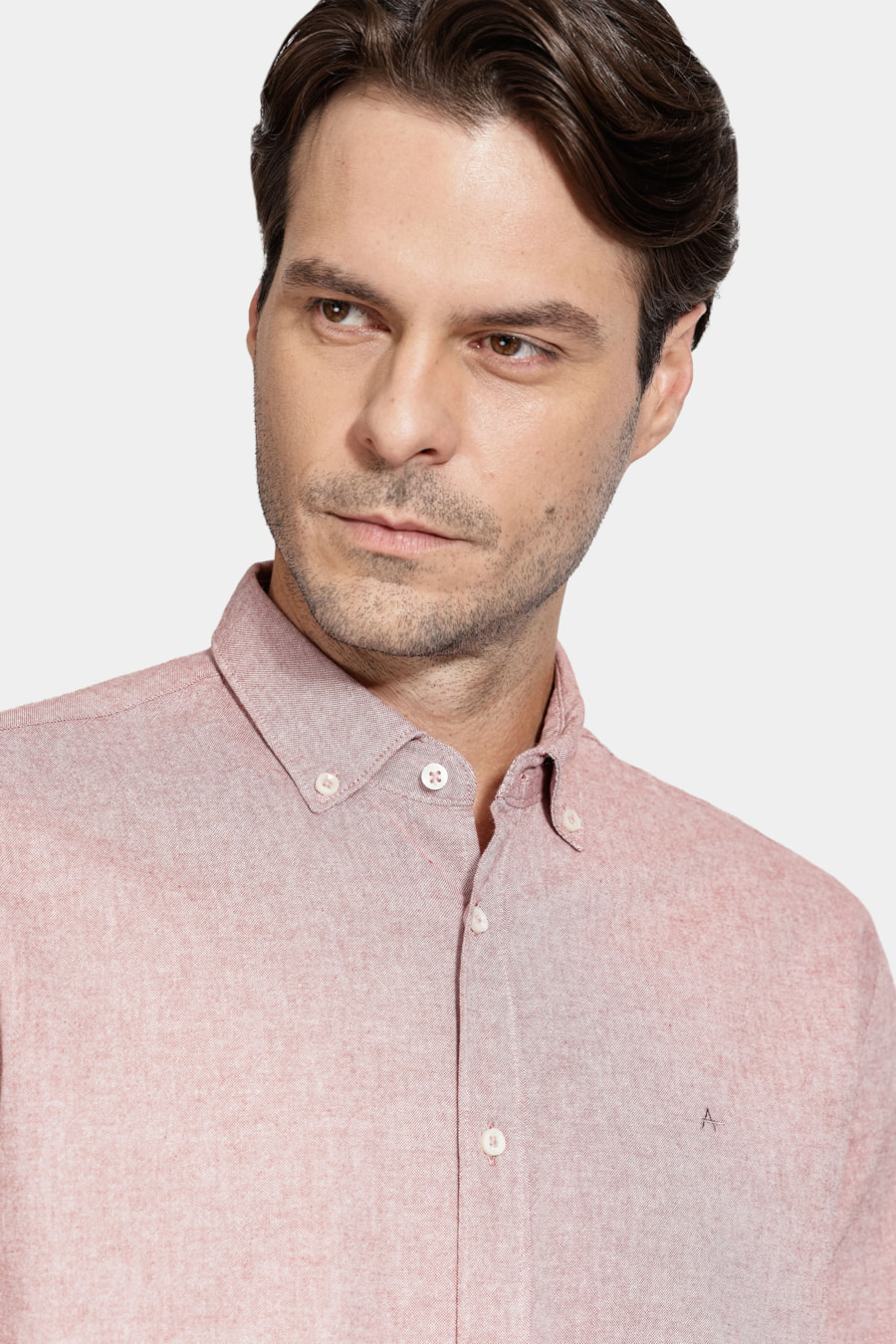 Camisa Manga Longa Slim Oxford Telha — foto 3 de 6