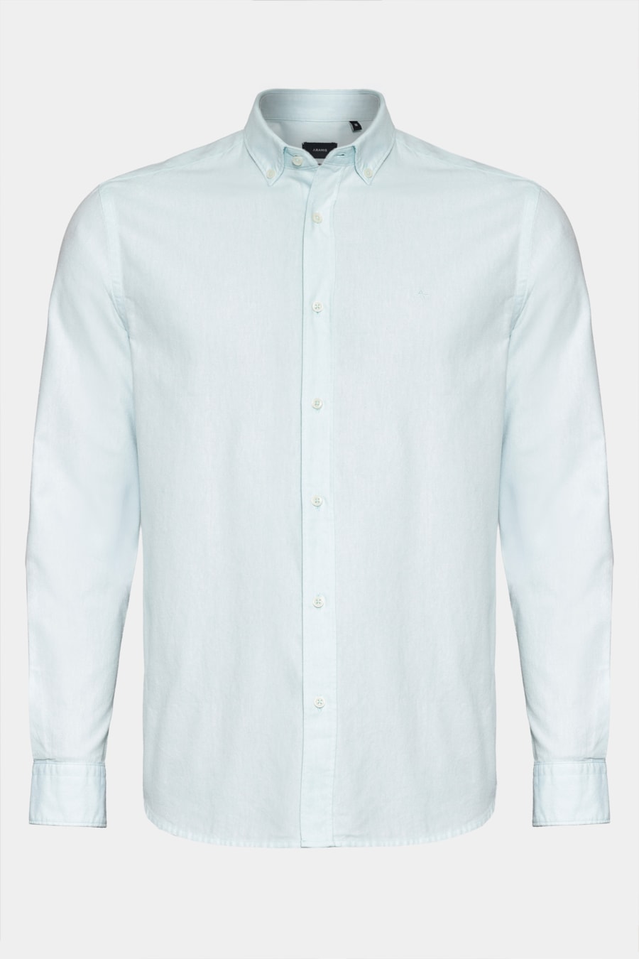 Camisa Manga Longa Slim Oxford Verde Agua — foto 1 de 2