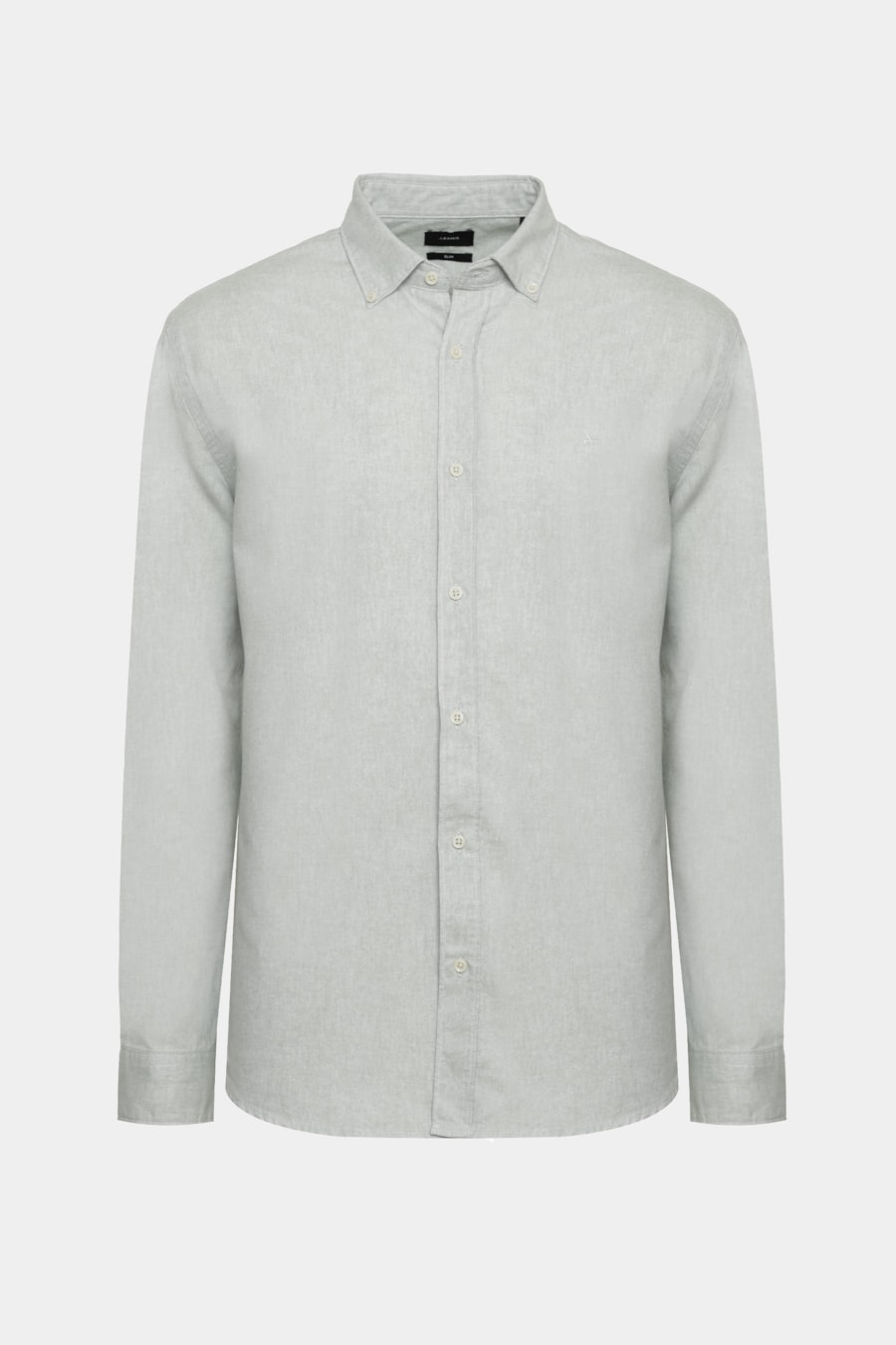 Camisa Manga Longa Slim Oxford Verde Claro — foto 5 de 6