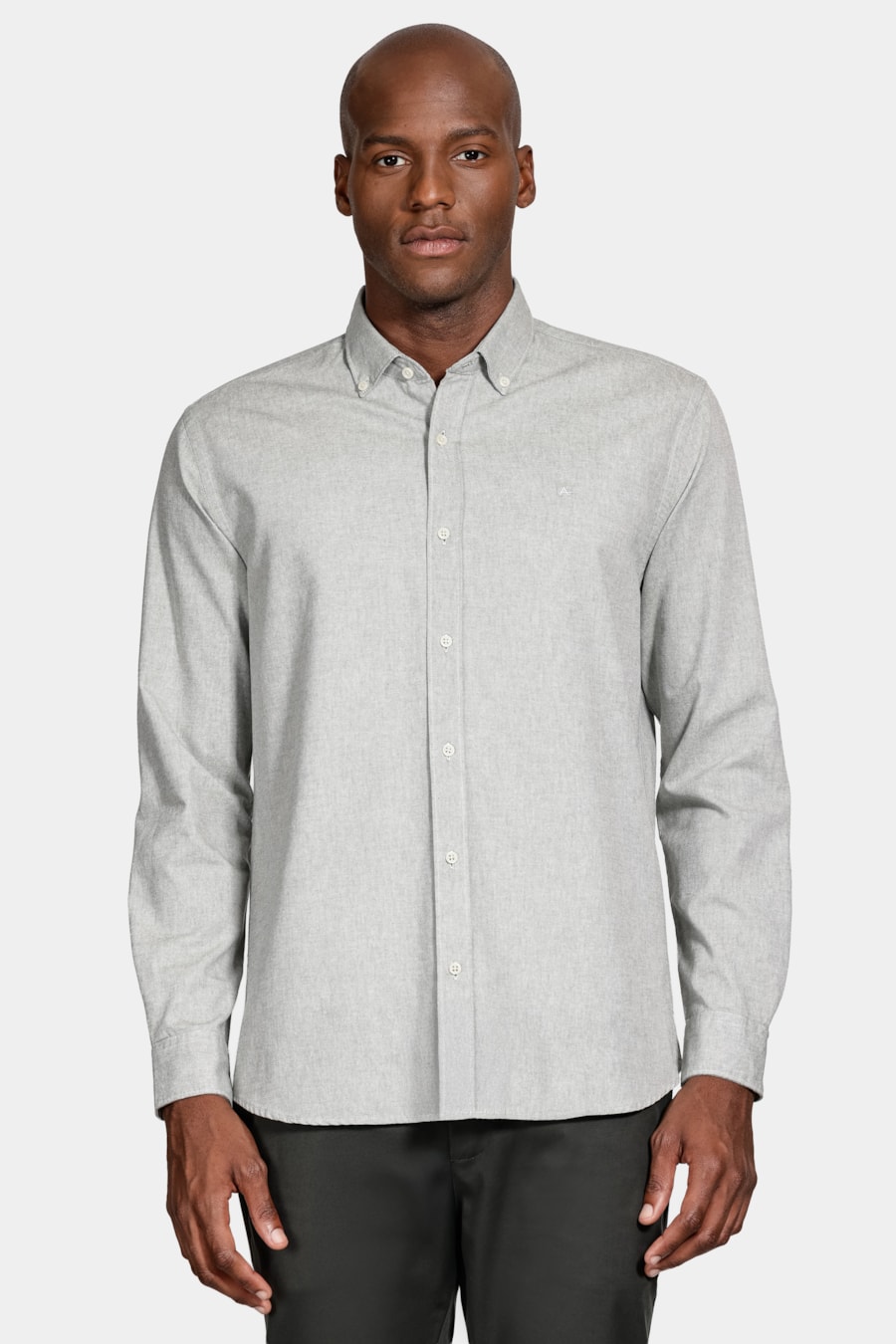 Camisa Manga Longa Slim Oxford Verde Musgo — foto 1 de 6