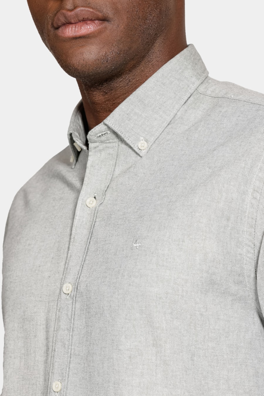 Camisa Manga Longa Slim Oxford Verde Musgo — foto 3 de 6