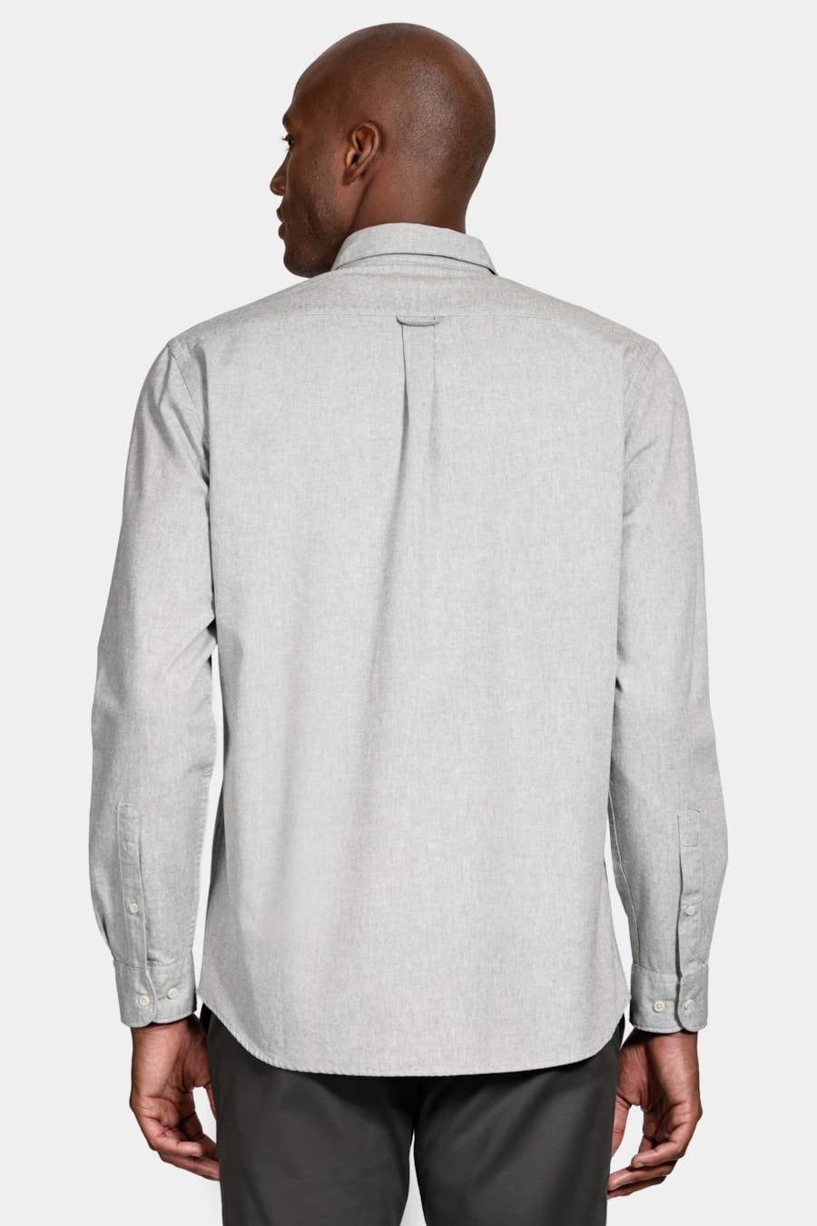 Camisa Manga Longa Slim Oxford Verde Musgo — foto 4 de 6
