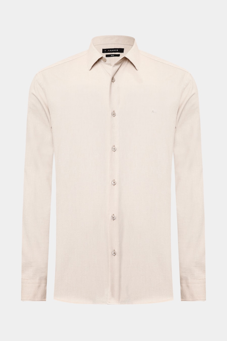 Camisa Manga Longa Slim Oxfordine Areia — foto 5 de 6