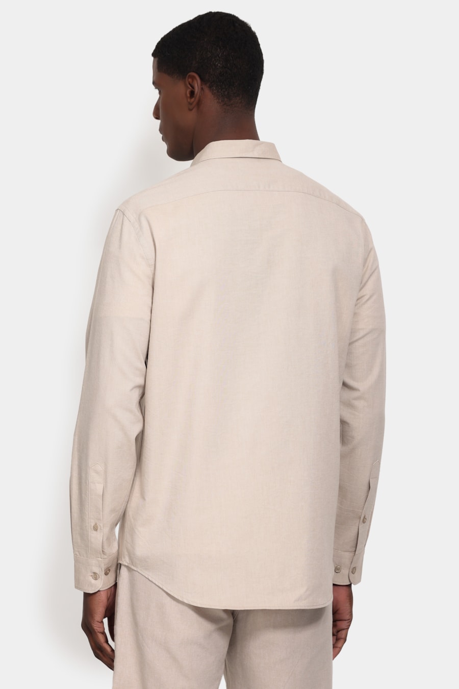 Camisa Manga Longa Slim Oxfordine Castor — foto 4 de 6
