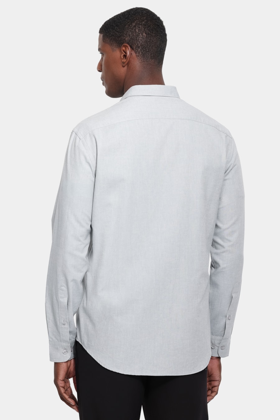 Camisa Manga Longa Slim Oxfordine Grafite — foto 4 de 6