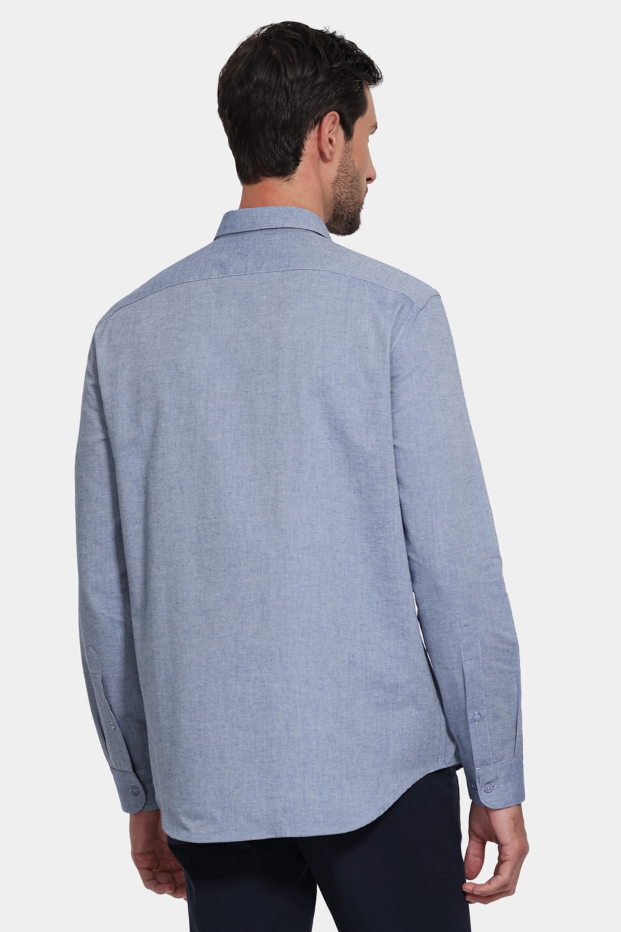 Camisa Manga Longa Slim Oxfordine Royal — foto 4 de 6