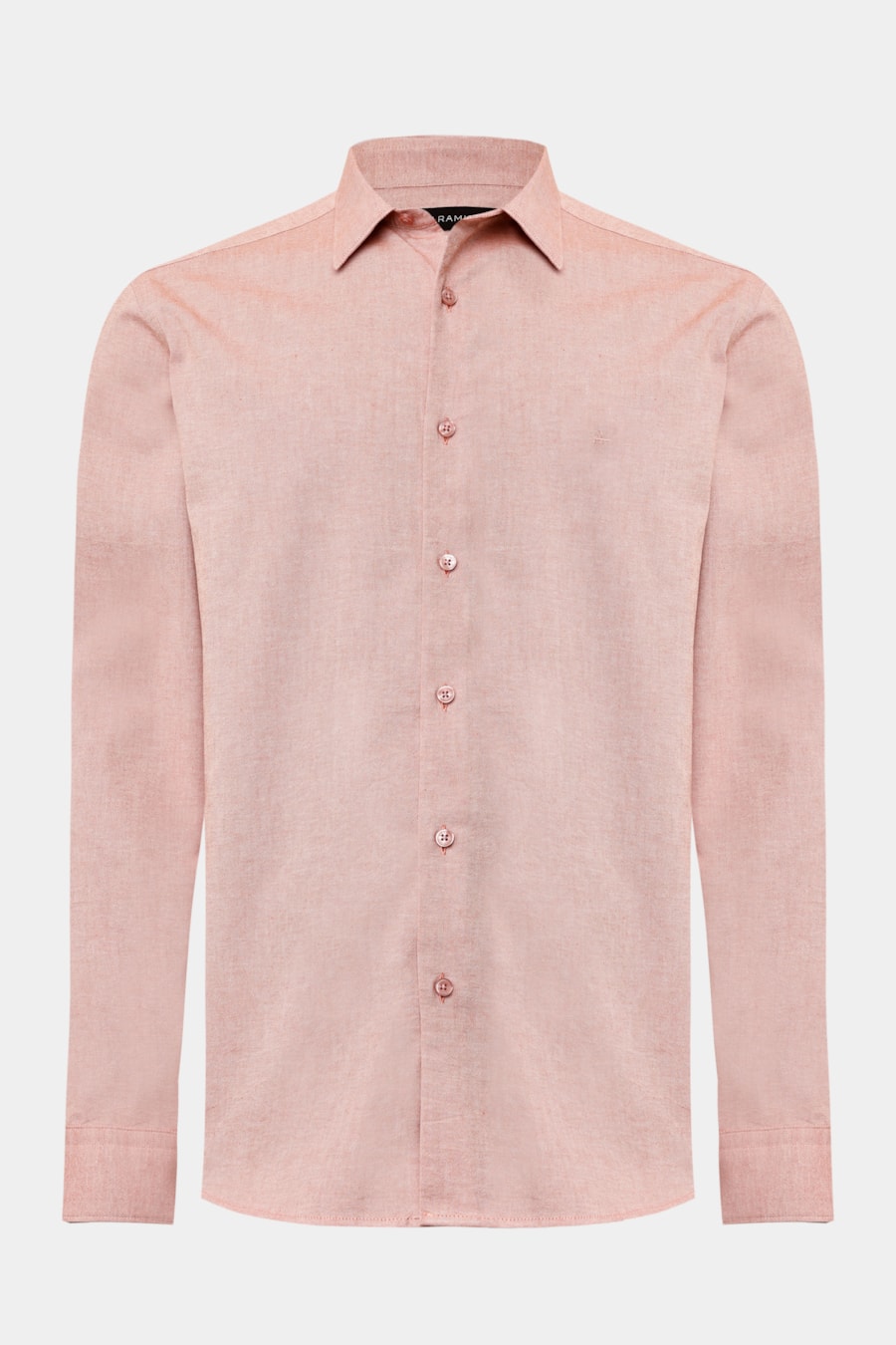 Camisa Manga Longa Slim Oxfordine Telha — foto 5 de 6