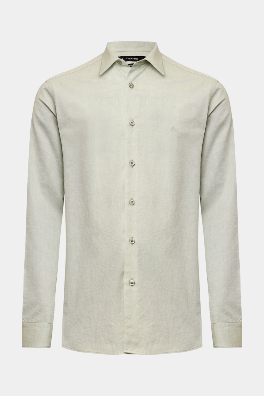 Camisa Manga Longa Slim Oxfordine Verde — foto 5 de 6