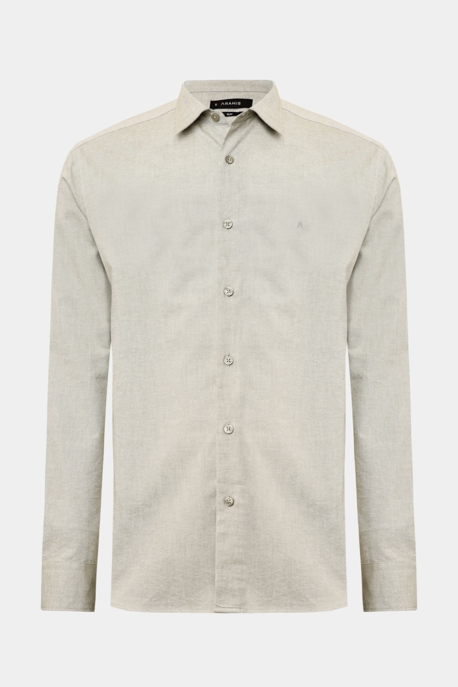 Camisa Manga Longa Slim Oxfordine Verde Militar — foto 5 de 6