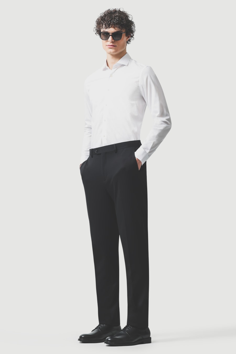 Camisa Manga Longa Slim Pima Maquinetada Branco — foto 2 de 7