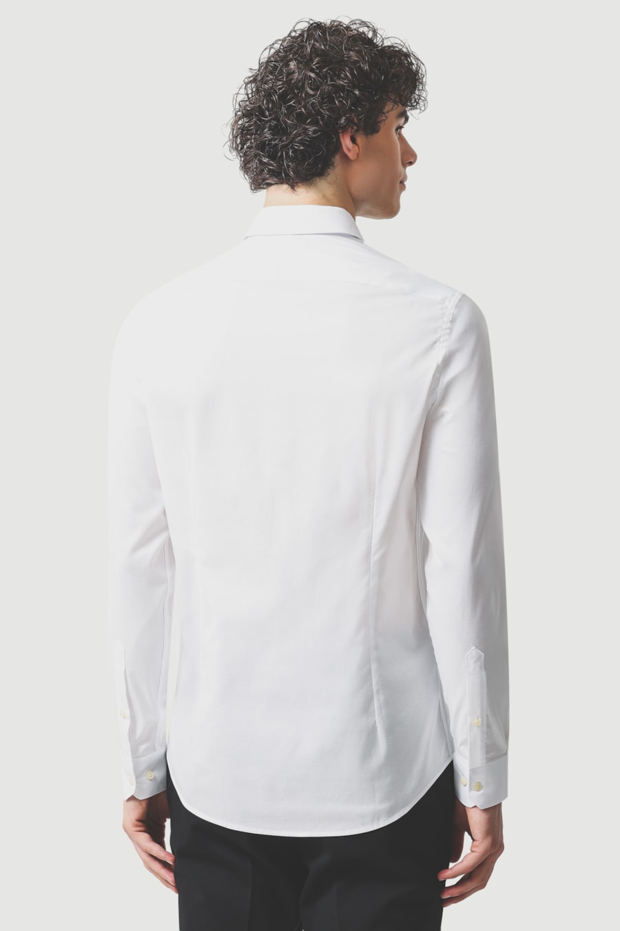 Camisa Manga Longa Slim Pima Maquinetada Branco — foto 5 de 7