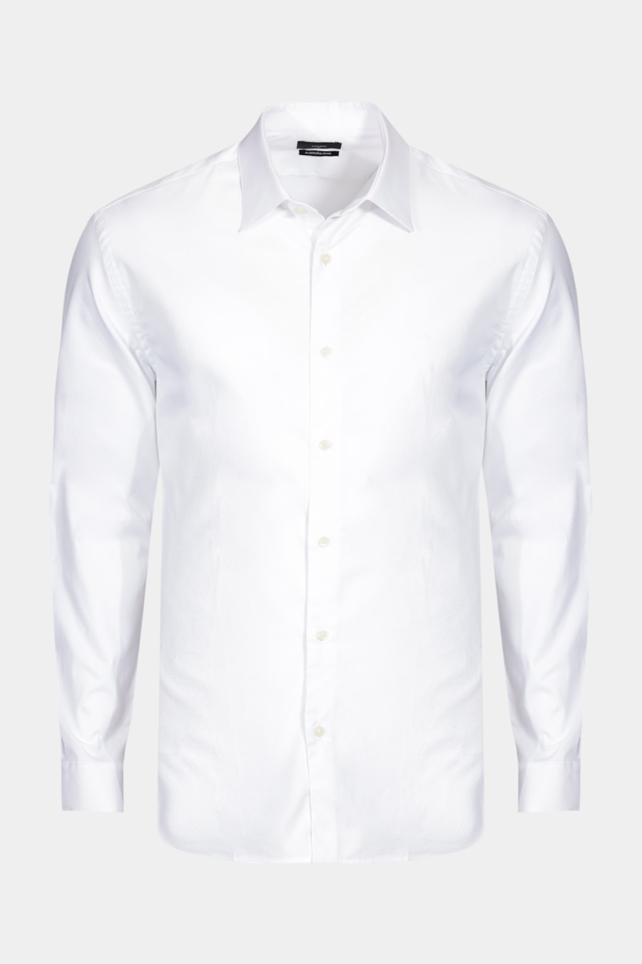 Camisa Manga Longa Slim Pima Stretch Maquinetada Branco — foto 6 de 6