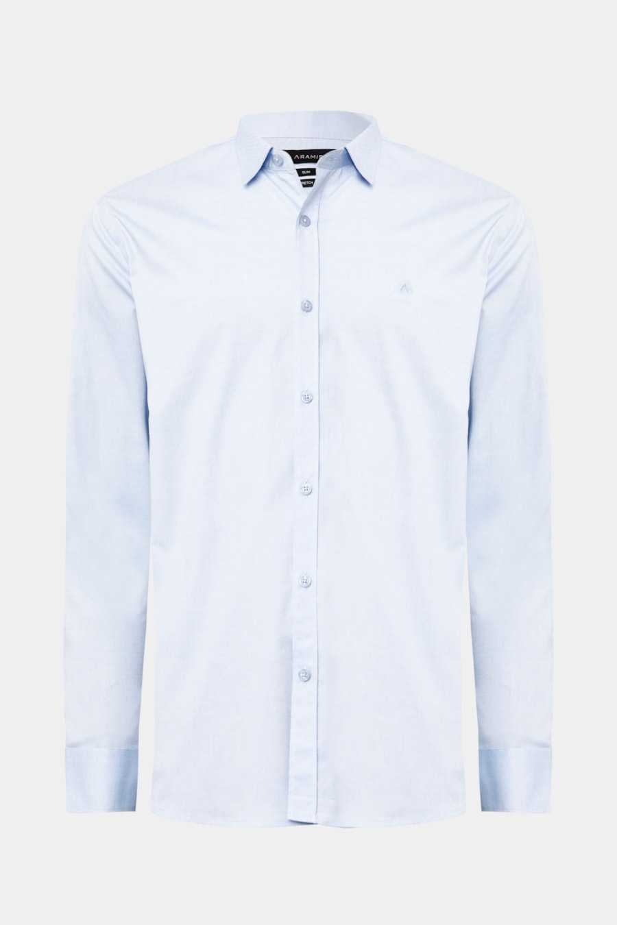 Camisa Manga Longa Slim Pinpoint Span Azul Claro — foto 5 de 6