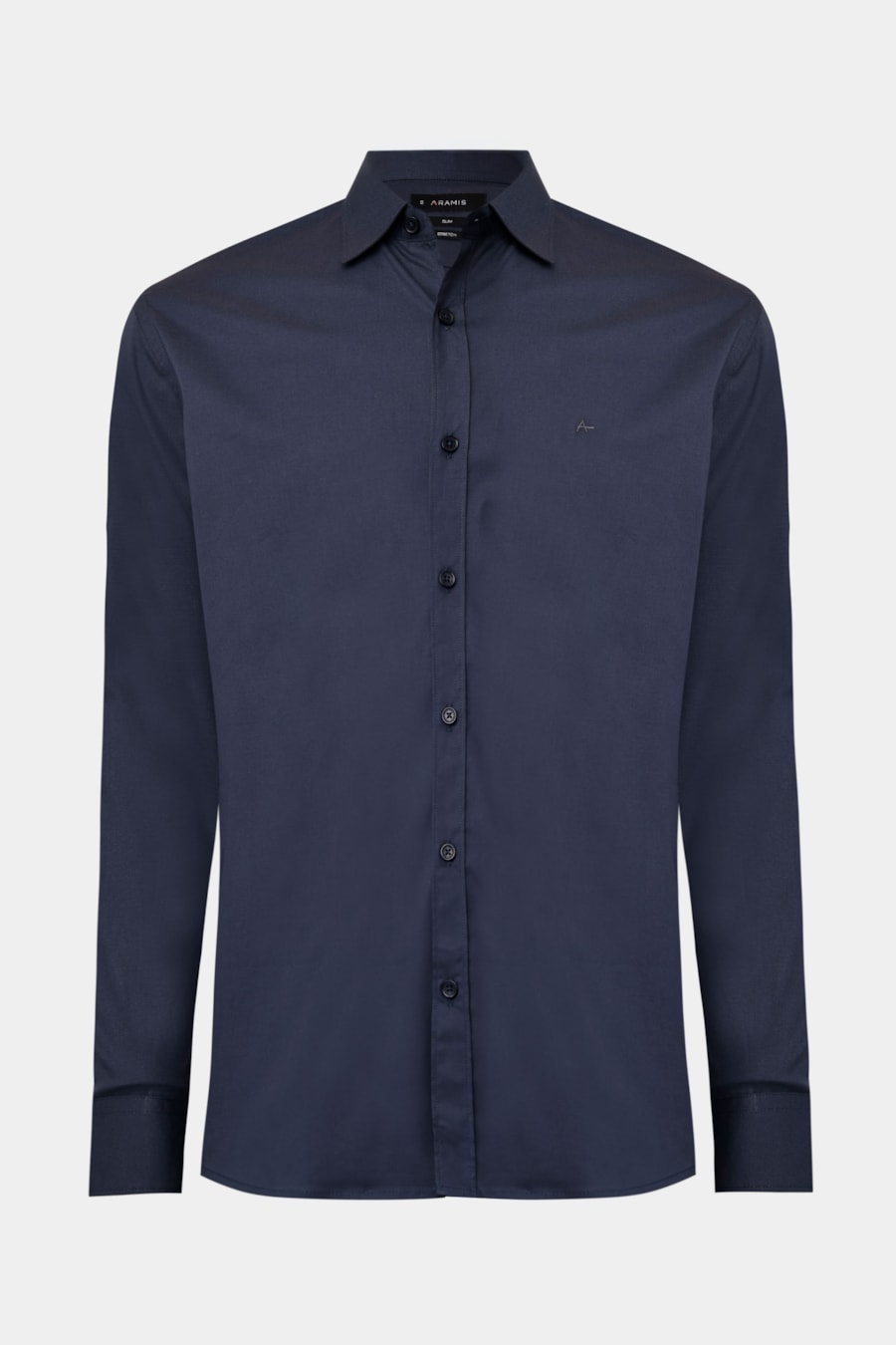 Camisa Manga Longa Slim Pinpoint Span Marinho — foto 5 de 6