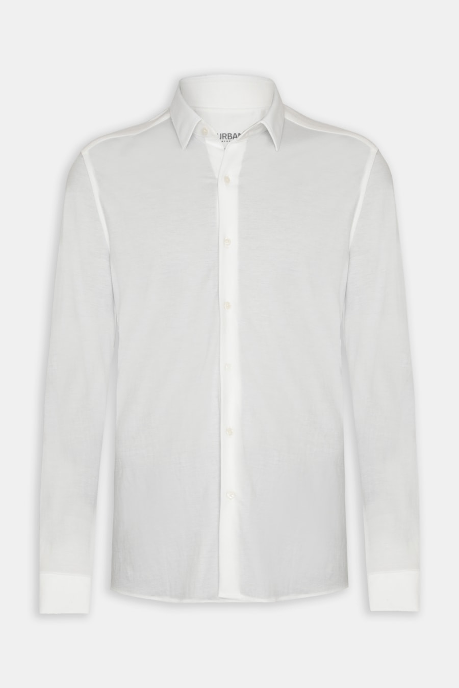 Camisa Manga Longa Slim Piquet Poliamida Branco — foto 5 de 5