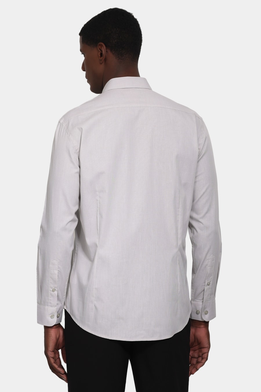Camisa Manga Longa Slim Point Cinza — foto 5 de 7