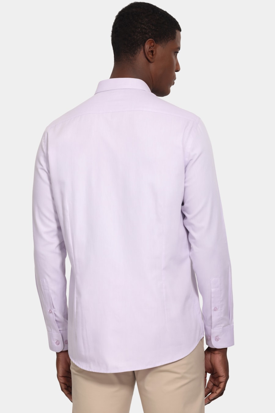 Camisa Manga Longa Slim Point Lilas — foto 4 de 6