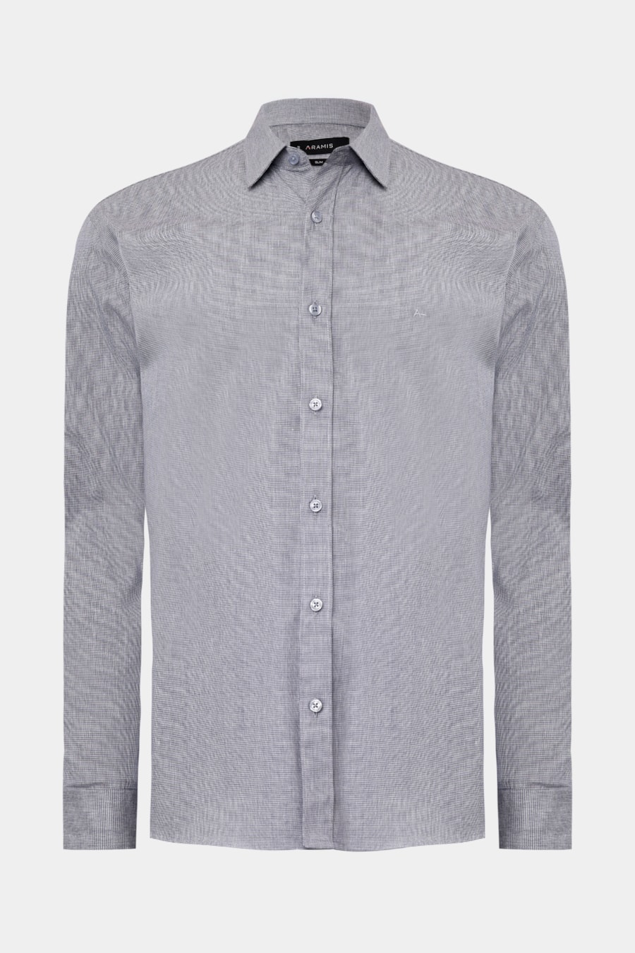 Camisa Manga Longa Slim Point Marinho — foto 5 de 6