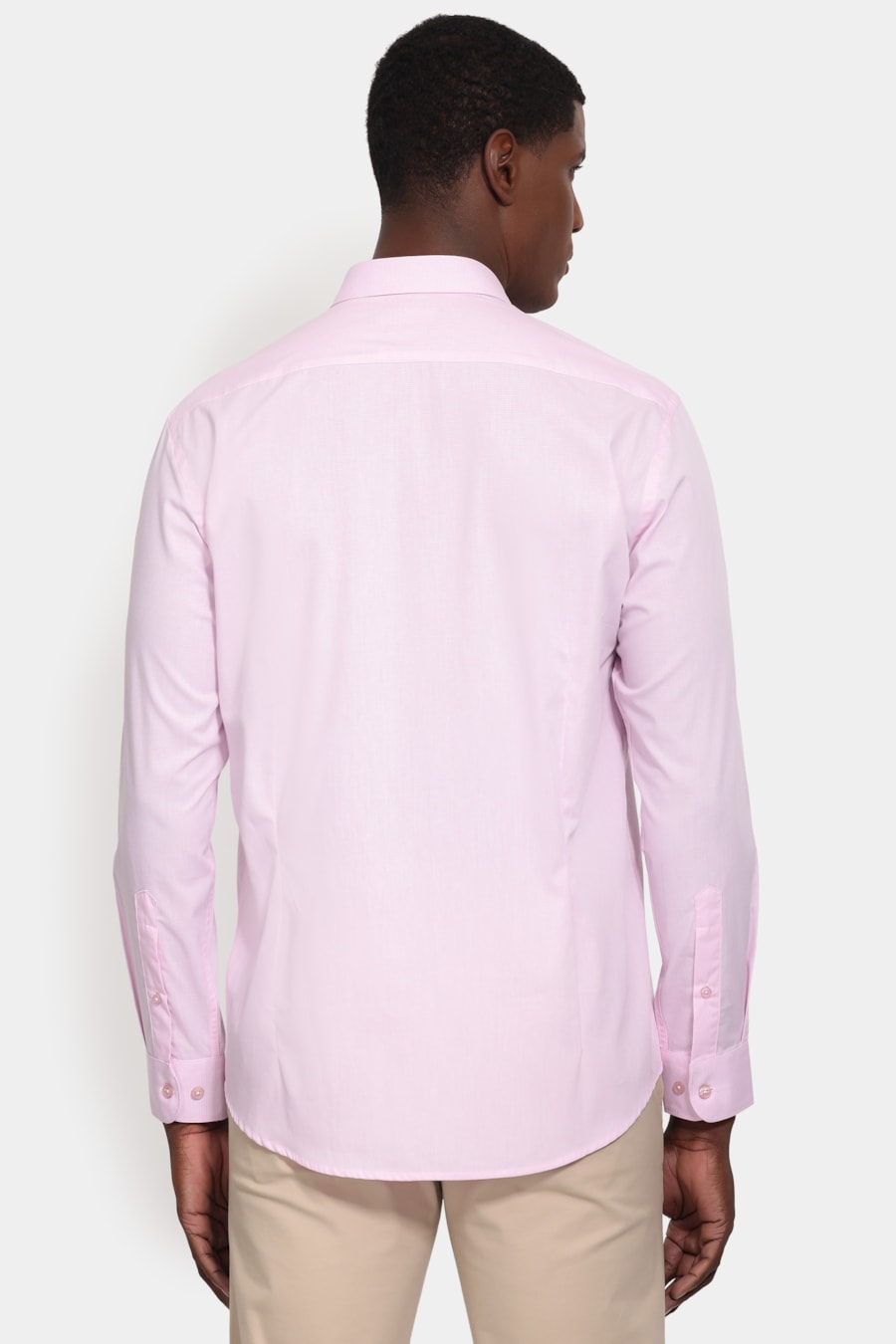 Camisa Manga Longa Slim Point Rosa — foto 4 de 6