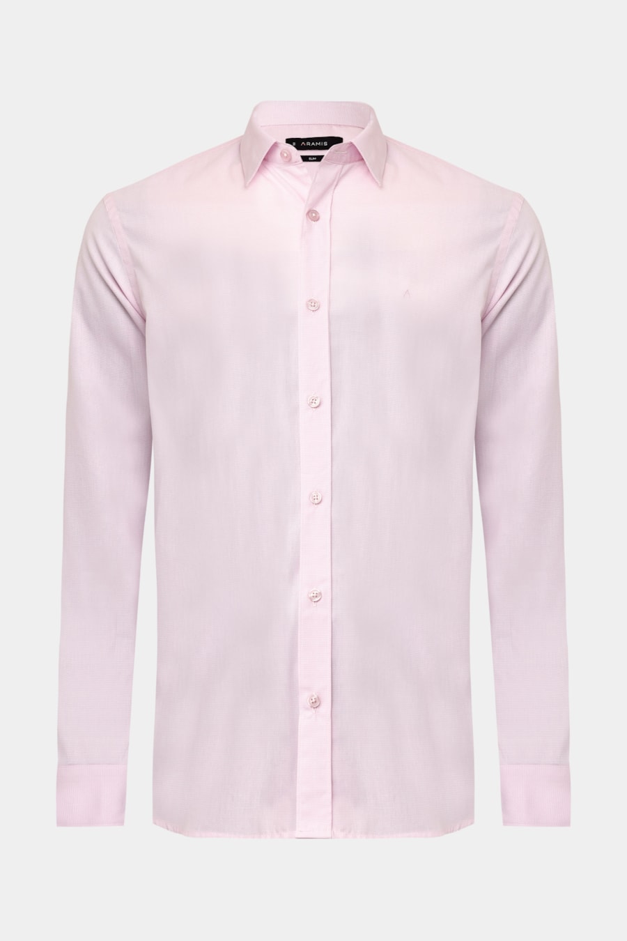Camisa Manga Longa Slim Point Rosa — foto 5 de 6