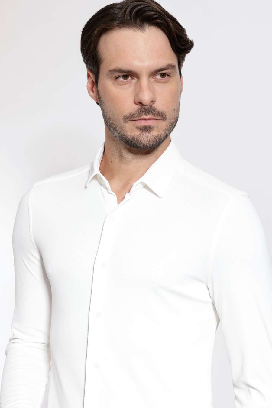 Camisa Manga Longa Slim Poliamida Piquet Algodao — foto 3 de 5