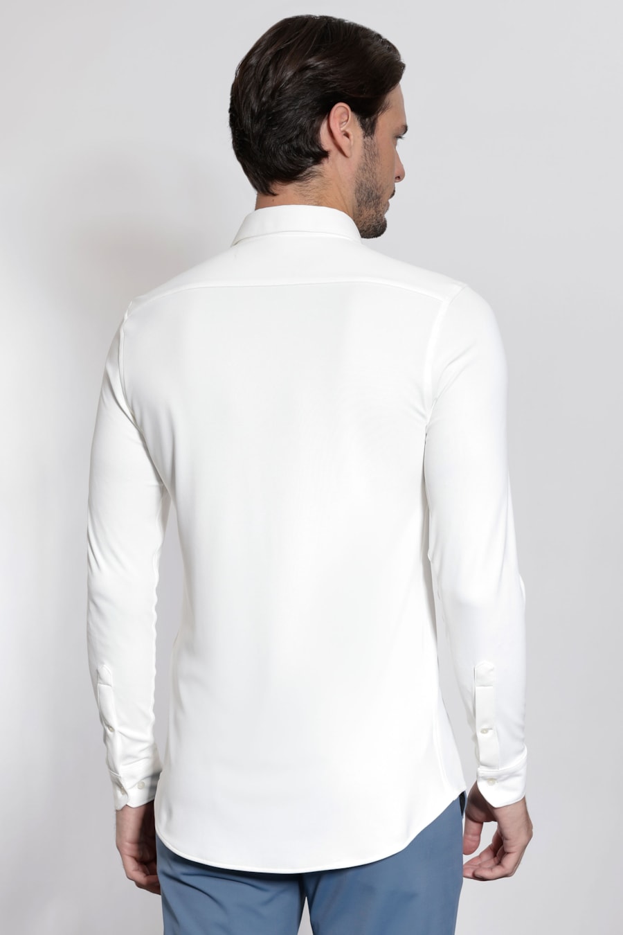 Camisa Manga Longa Slim Poliamida Piquet Algodao — foto 4 de 5