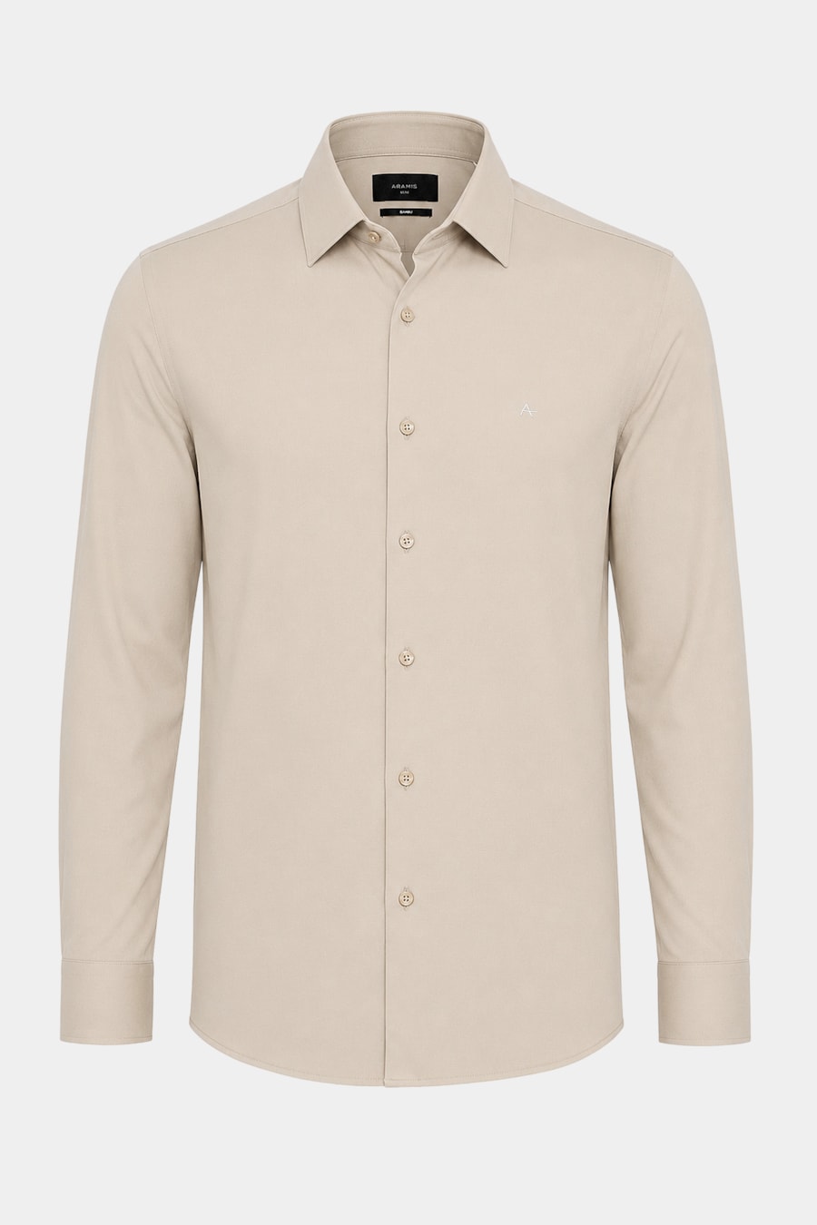 Camisa Manga Longa Slim Poliviscose de Bambu Stretch Areia — foto 6 de 7