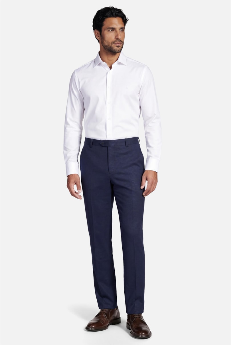 Camisa Manga Longa Slim Poliviscose de Bambu Stretch Branco