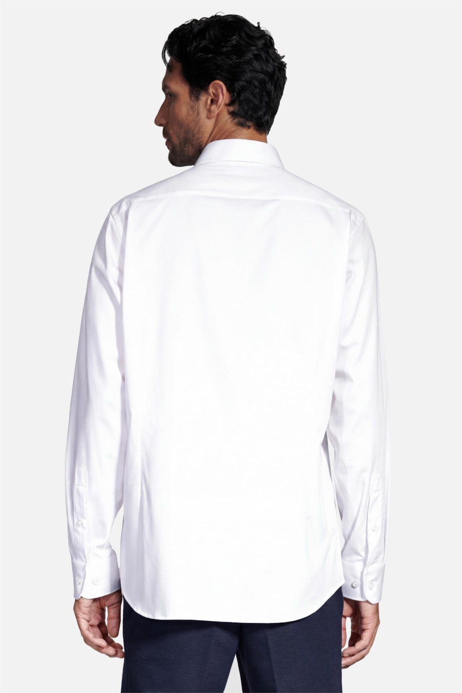 Camisa Manga Longa Slim Poliviscose de Bambu Stretch Branco — foto 4 de 7