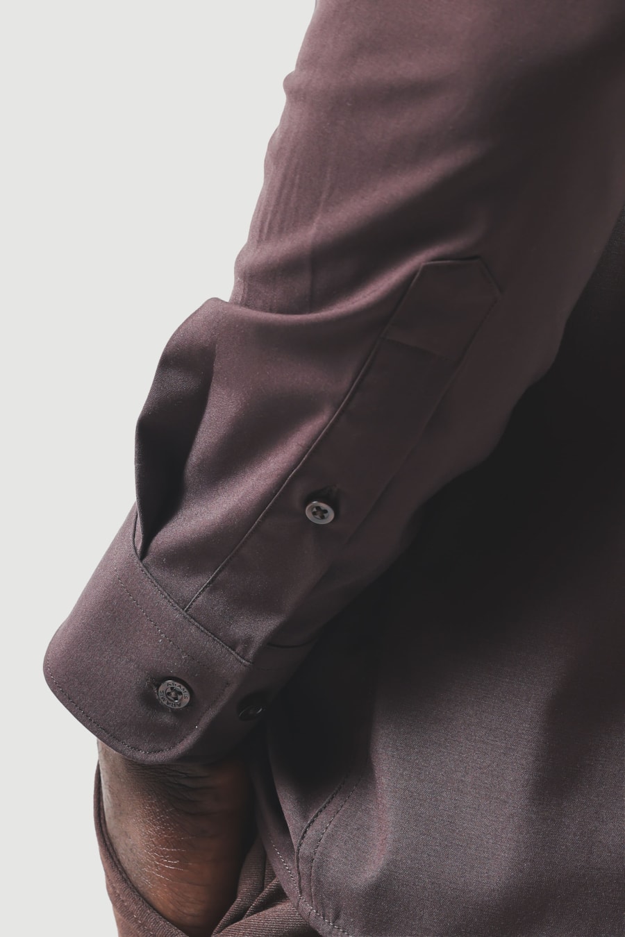 Camisa Manga Longa Slim Poliviscose de Bambu Stretch Cafe — foto 3 de 6