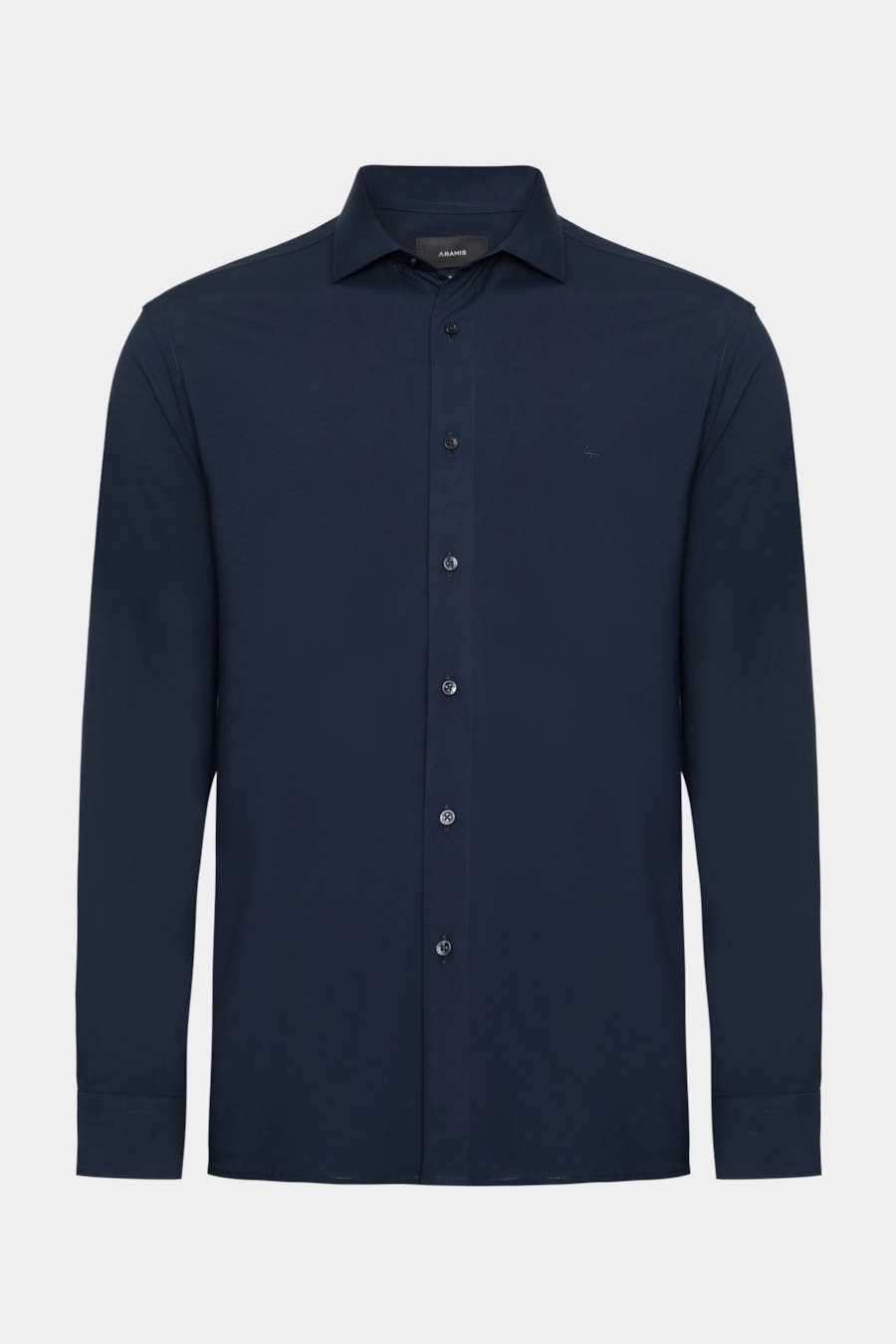 Camisa Manga Longa Slim Poliviscose de Bambu Stretch Marinho Escuro — foto 5 de 6