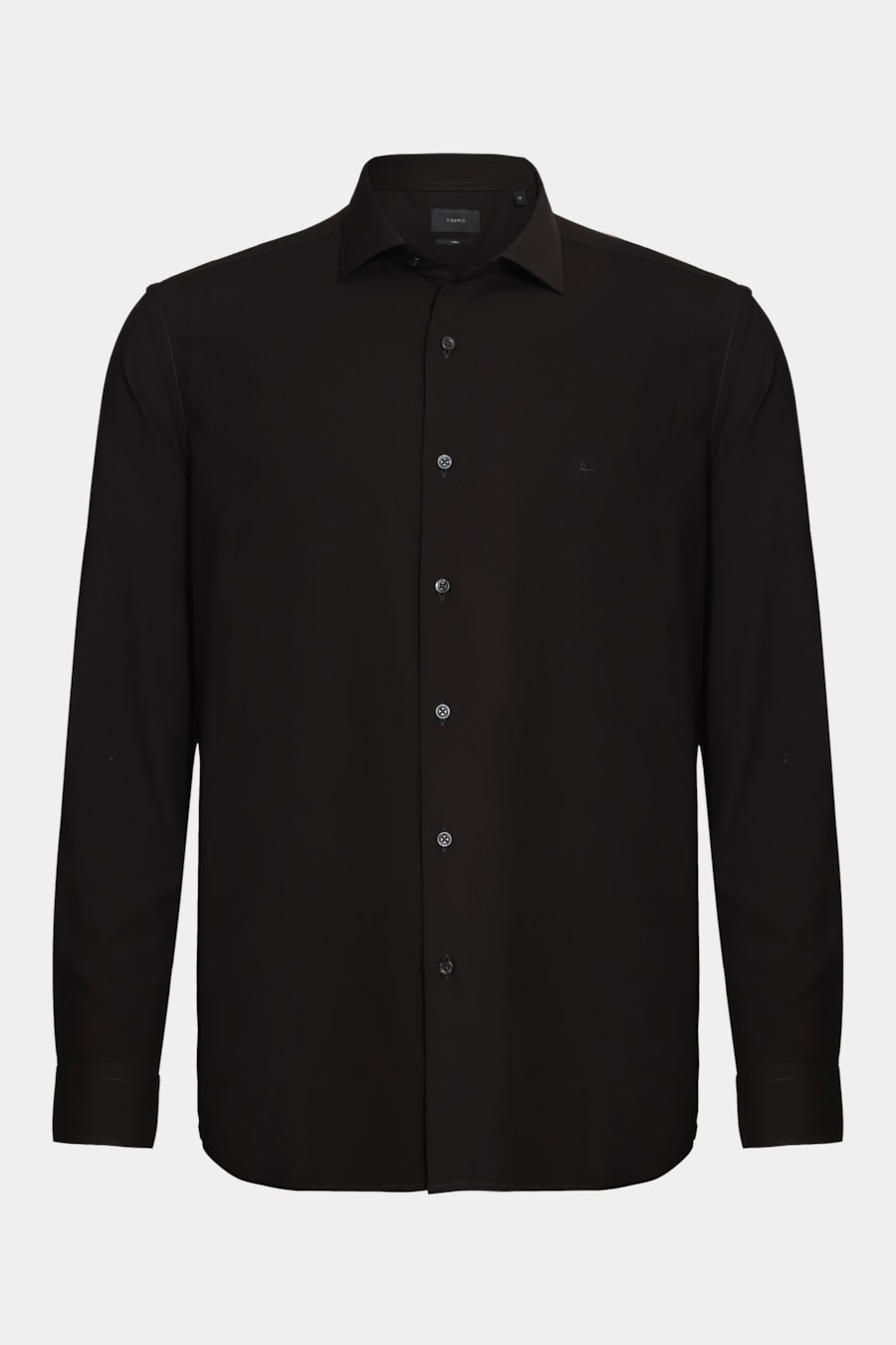 Camisa Manga Longa Slim Poliviscose de Bambu Stretch Preto — foto 5 de 7
