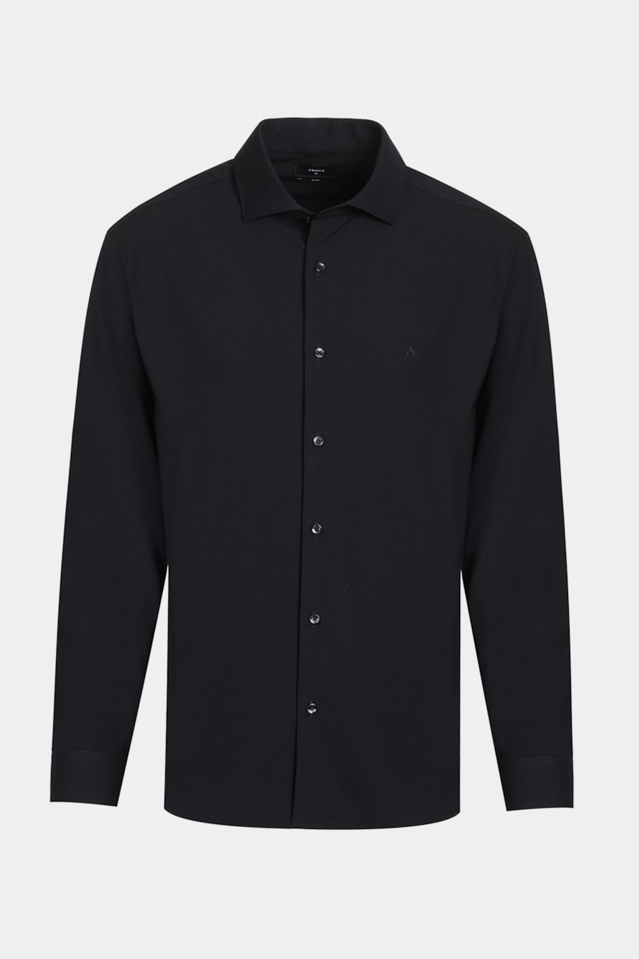 Camisa Manga Longa Slim Poliviscose de Bambu Stretch Preto — foto 6 de 7