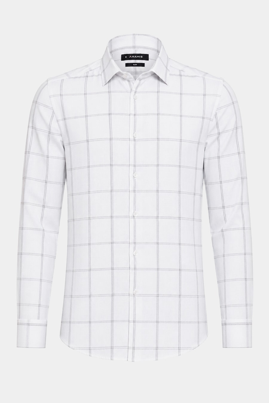 Camisa Manga Longa Slim Raymi Xadrez Branco C/Cinza — foto 6 de 7