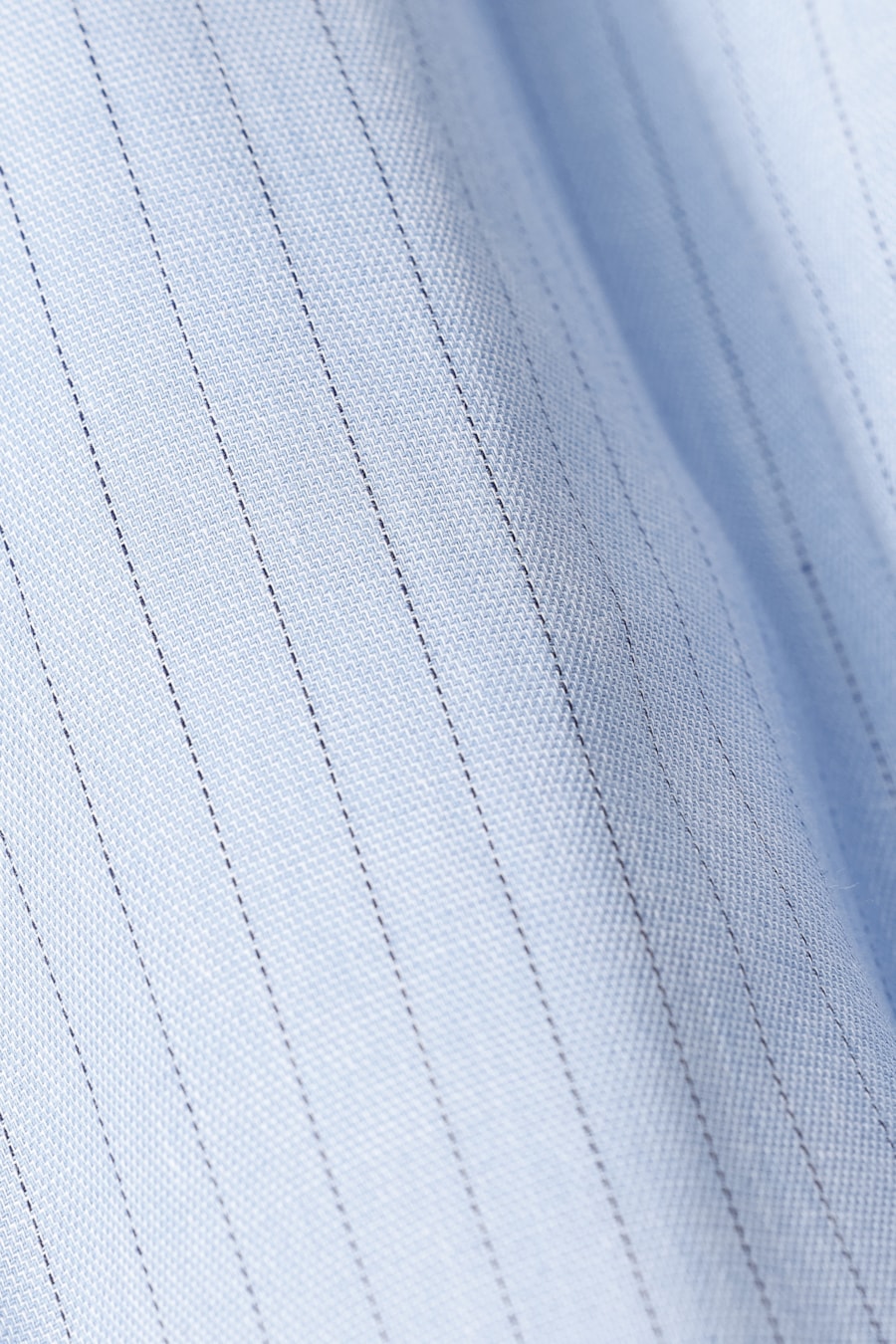 Camisa Manga Longa Slim Sarja Algodão Listrada Azul C/ Marinho — foto 6 de 6