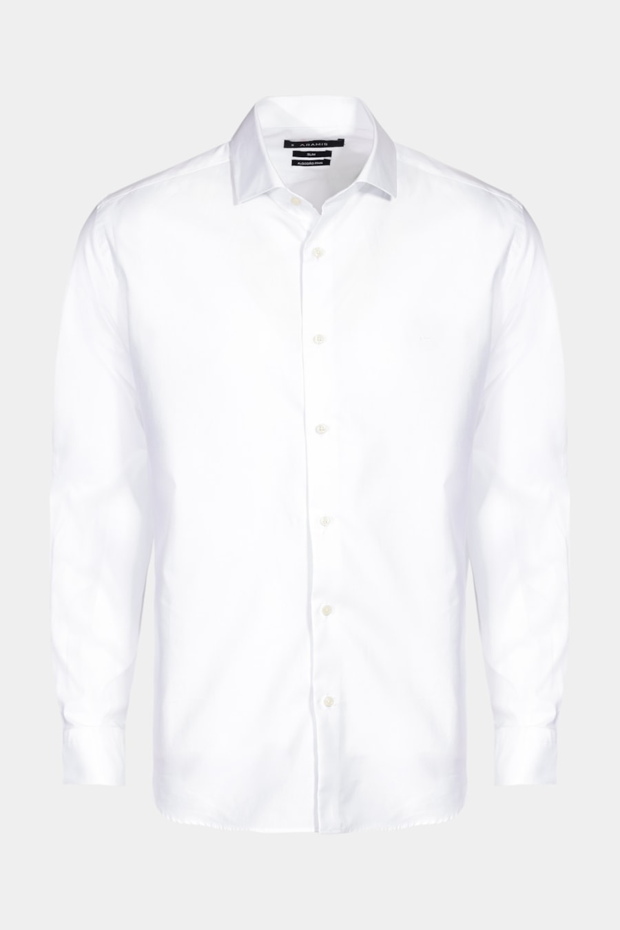 Camisa Manga Longa Slim Sarja Pima Branco