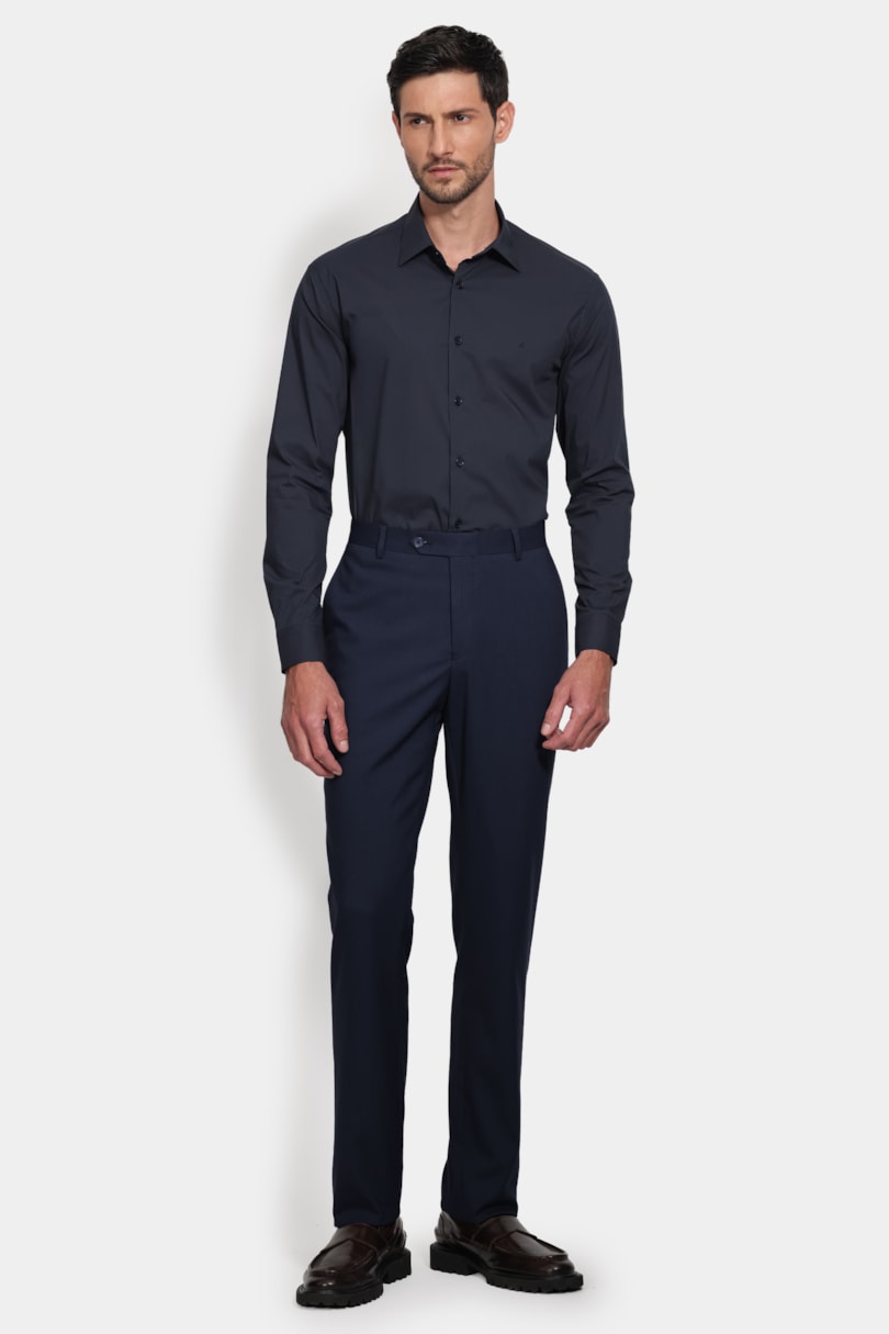 Camisa Manga Longa Slim Tech Comfort Marinho