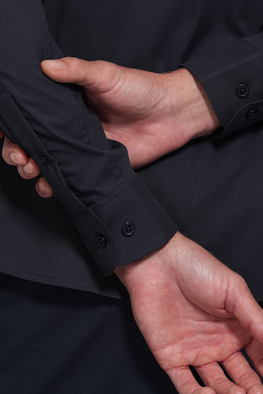 Camisa Manga Longa Slim Tech Comfort Marinho — foto 3 de 6