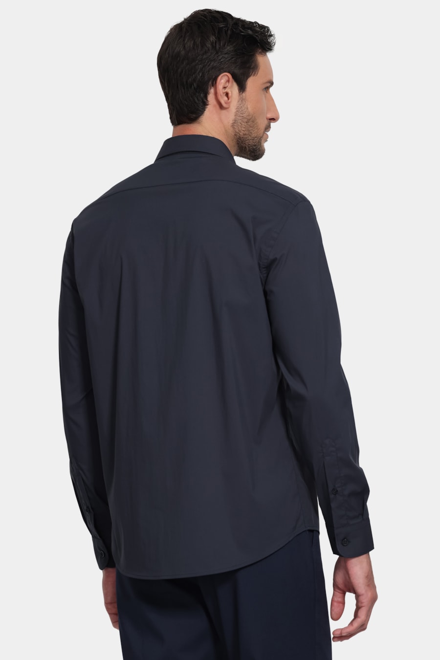 Camisa Manga Longa Slim Tech Comfort Marinho — foto 4 de 6