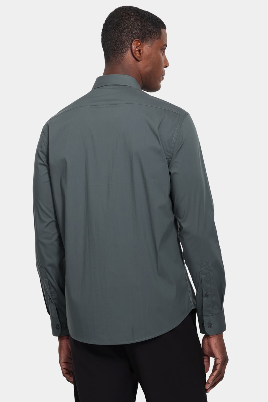 Camisa Manga Longa Slim Tech Comfort Verde Escuro — foto 4 de 6