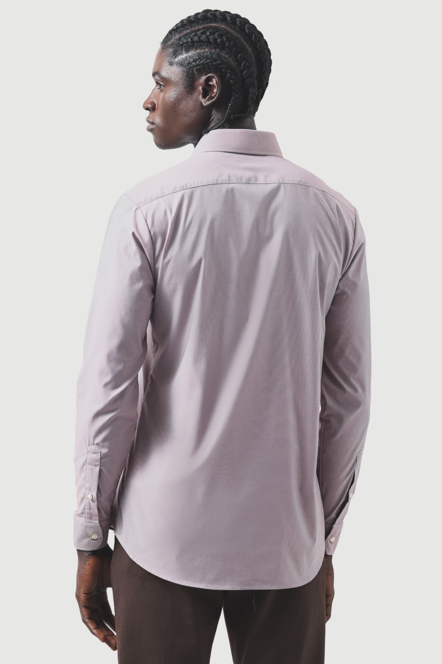 Camisa Manga Longa Slim Tech Flex Falso Liso Bordeaux — foto 4 de 6