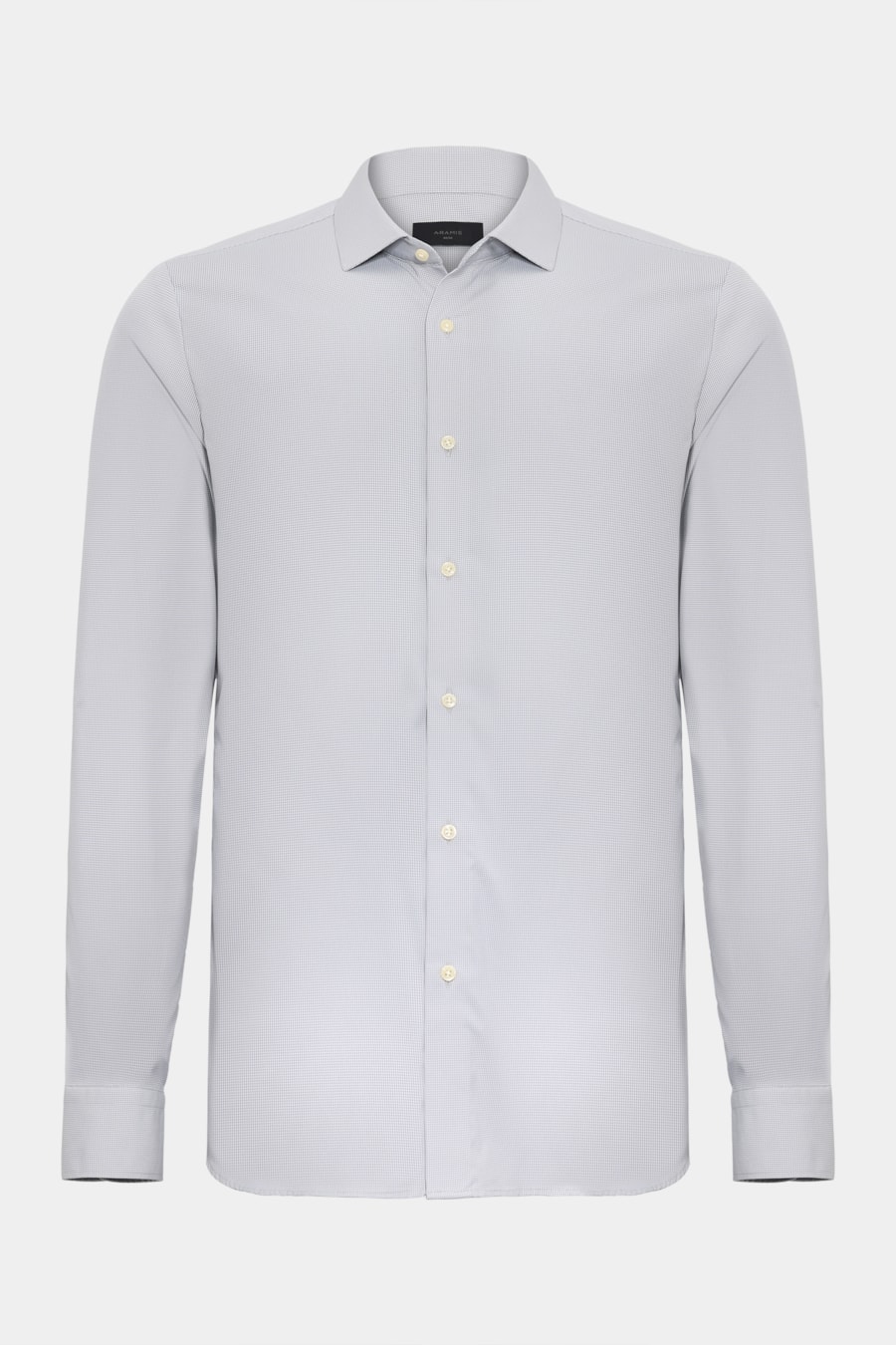 Camisa Manga Longa Slim Tech Flex Falso Liso Cinza — foto 6 de 7