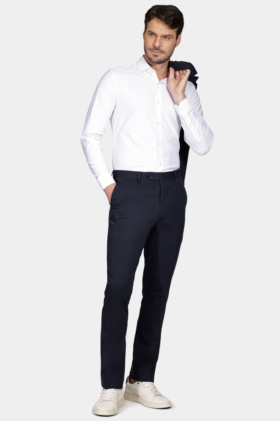 Camisa Manga Longa Slim Tech Flex Lisa Branco — foto 2 de 6
