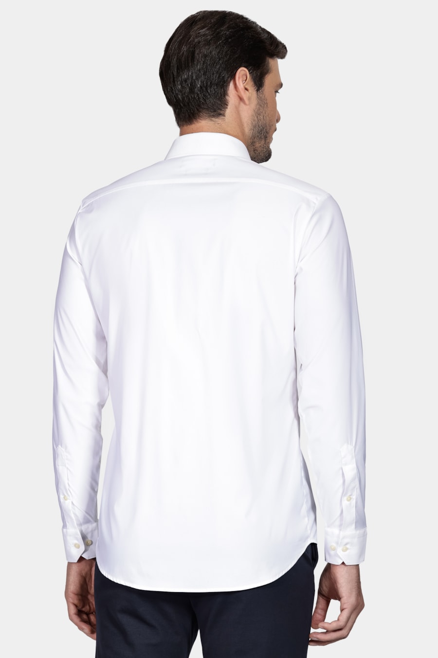 Camisa Manga Longa Slim Tech Flex Lisa Branco — foto 4 de 6