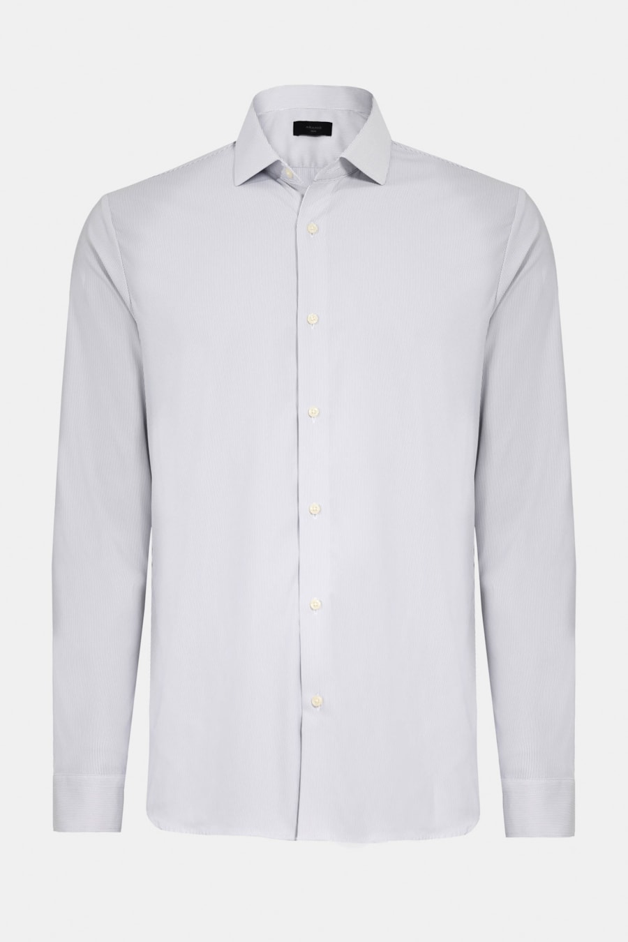 Camisa Manga Longa Slim Tech Flex Micro Lt Branco C/Cinza — foto 5 de 6